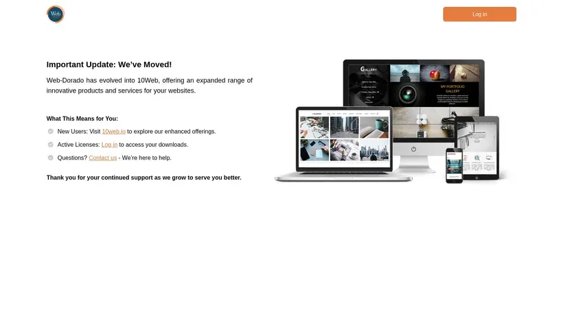 Web Dorado homepage screenshot