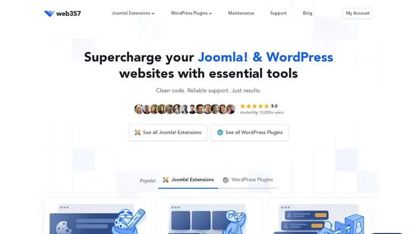 Web 357 homepage screenshot