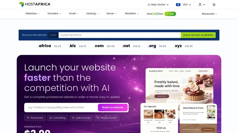 Web4Africa homepage screenshot
