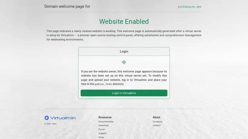 WebAlternative homepage screenshot