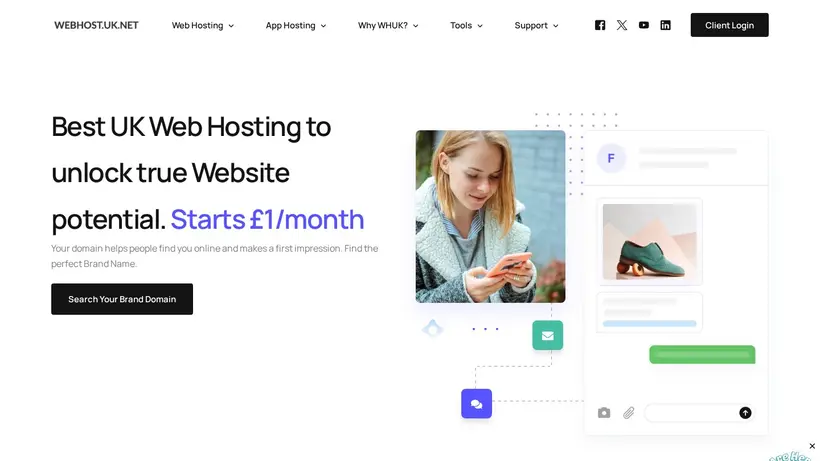 Webhost UK homepage screenshot