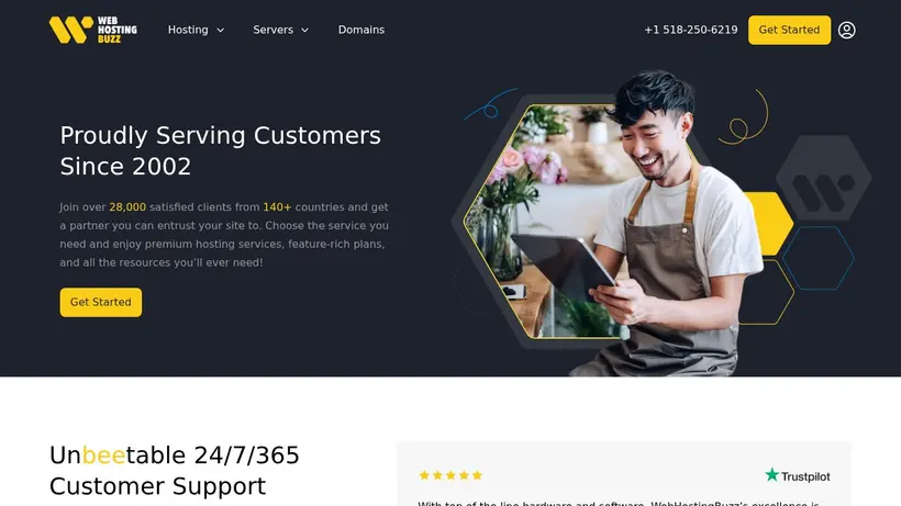 Web Hosting Buzz homepage screenshot