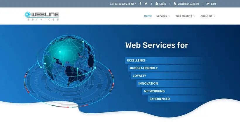 Webline Services homepage screenshot