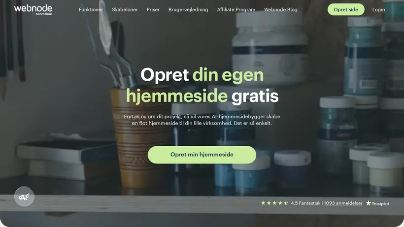 WebNode.dk homepage screenshot