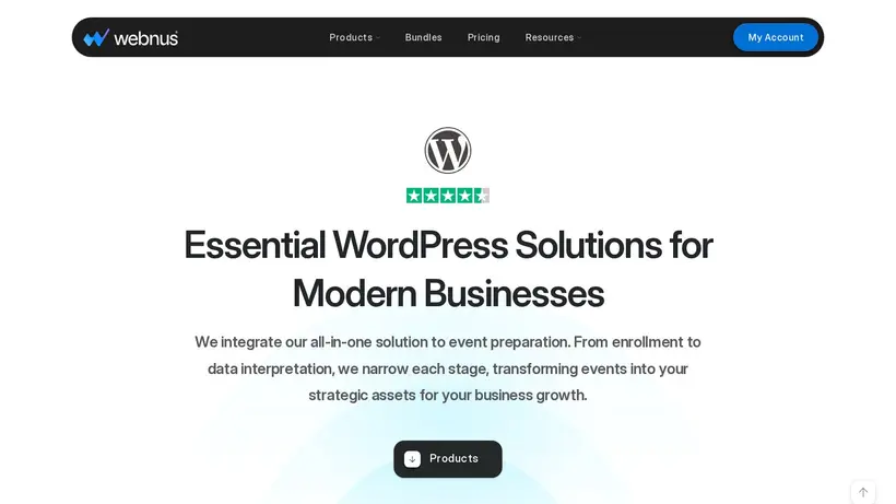 Webnus homepage screenshot