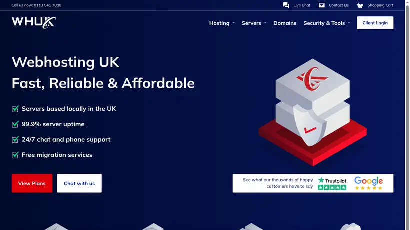 WHUK homepage screenshot