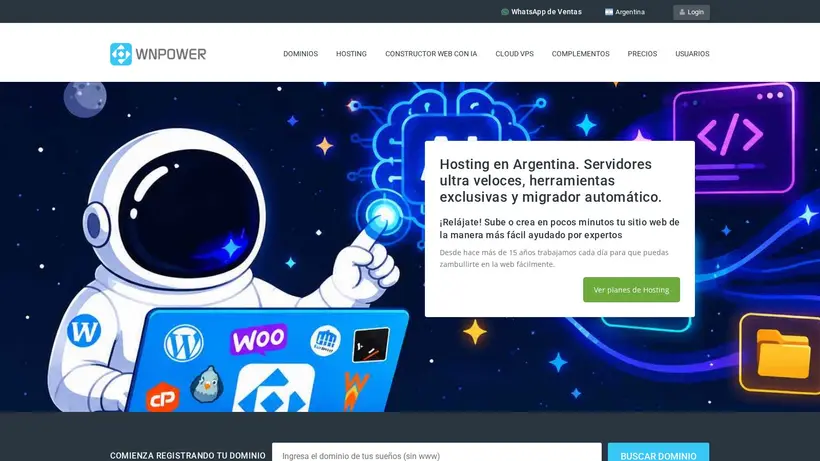 WnPower homepage screenshot