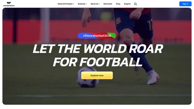 Wondershare homepage screenshot