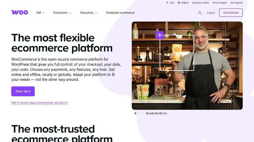 Woo Commerce homepage screenshot