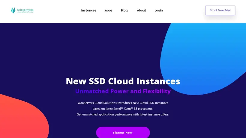 WooServers homepage screenshot