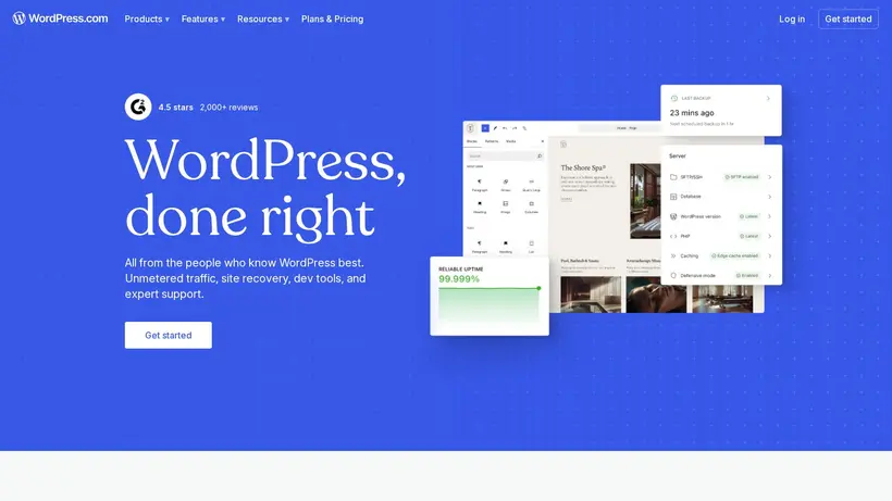 WordPress homepage screenshot
