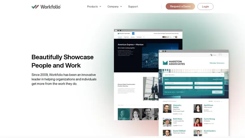 Workfolio homepage screenshot