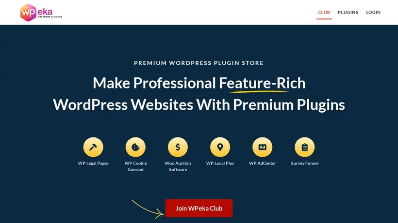 WPEka homepage screenshot
