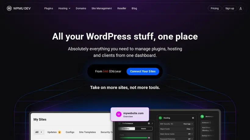WPMU DEV homepage screenshot