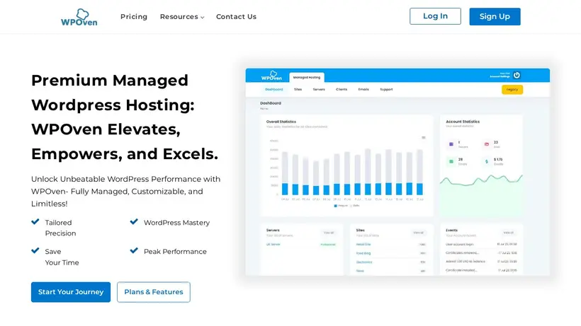 WPOven homepage screenshot