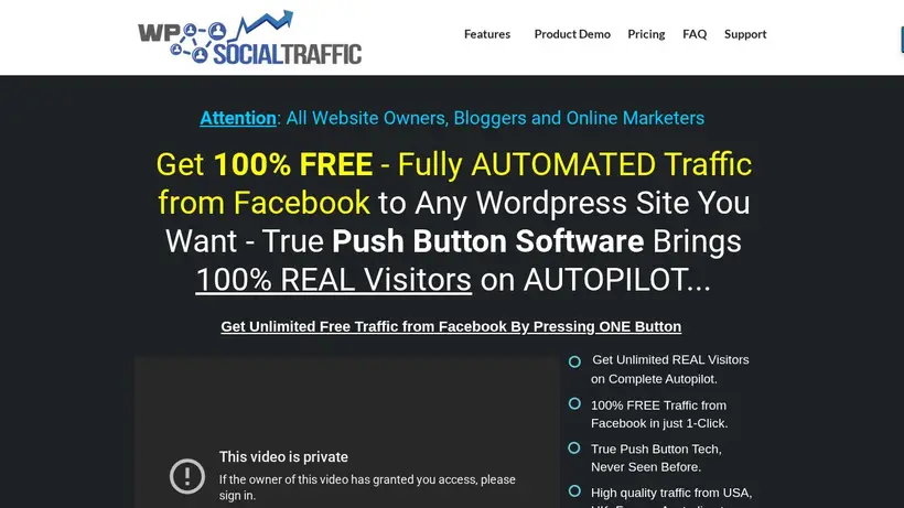 WP TAG Machine homepage screenshot