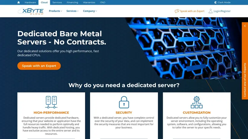 XByte Cloud homepage screenshot