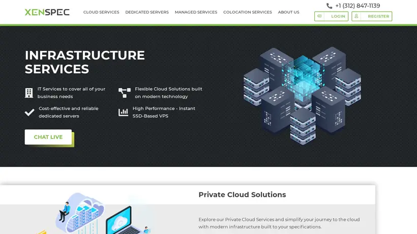 XenSpec homepage screenshot