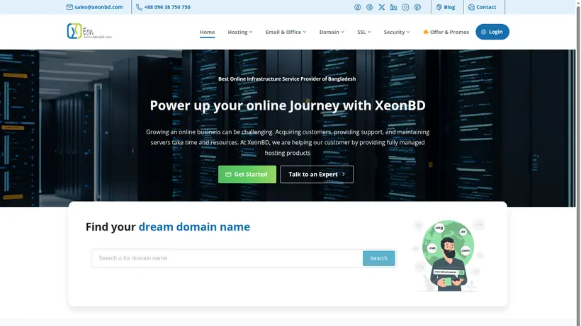 XeonBD homepage screenshot
