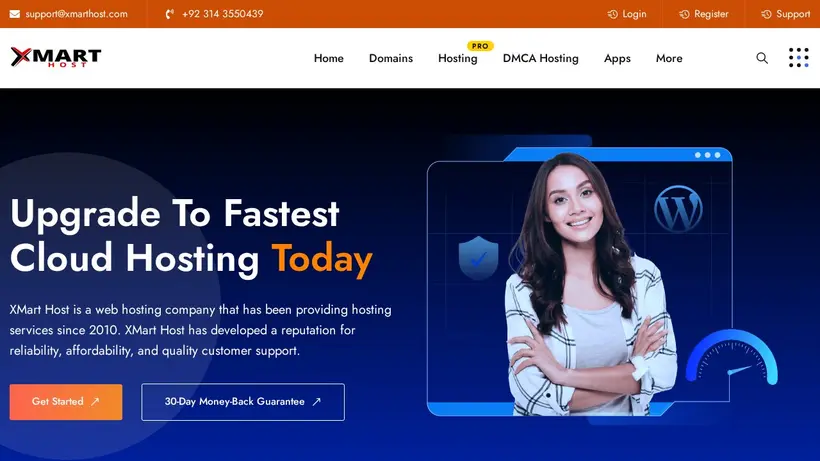 XMart Host homepage screenshot