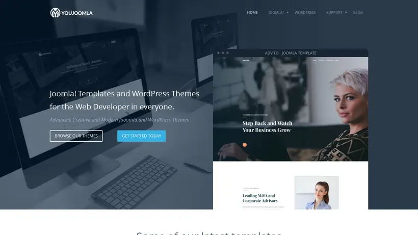 You Joomla homepage screenshot