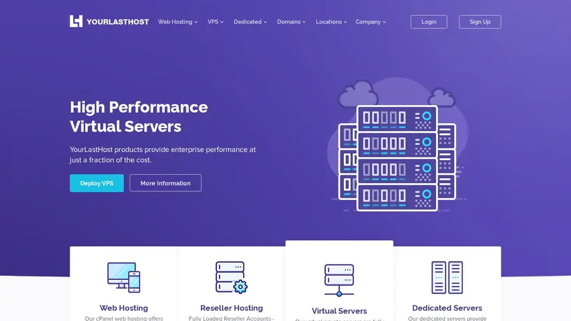Your Last Host homepage screenshot