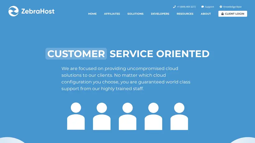 Zebra Host homepage screenshot