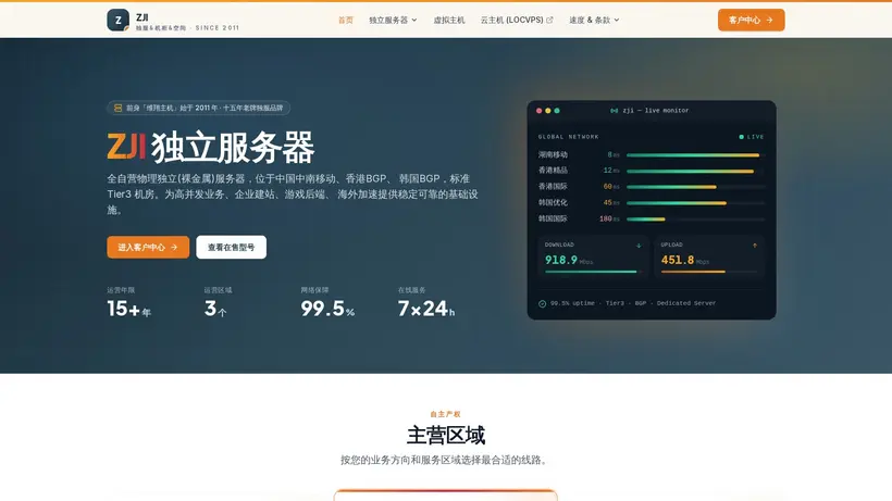Zji.net homepage screenshot