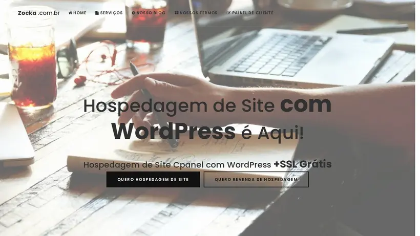 Zocka Hosting homepage screenshot