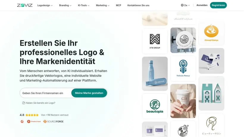 Zoviz homepage screenshot