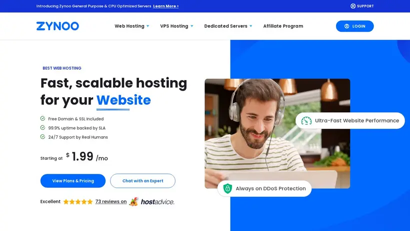 Zynoo homepage screenshot