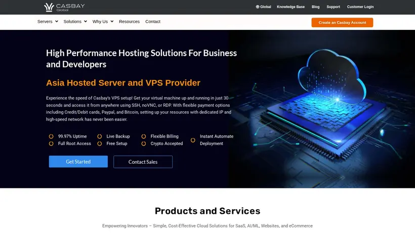 Casbay homepage screenshot