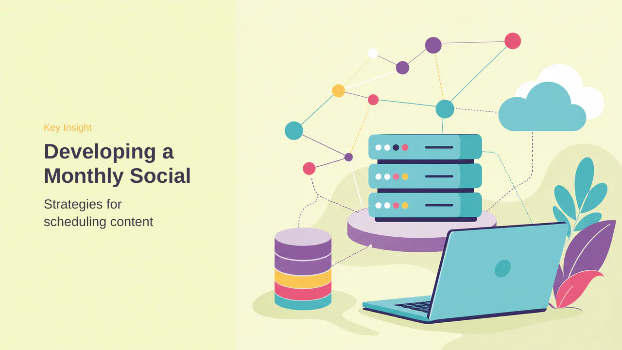 Editorial illustration for Developing a Monthly Social Media Content Calendar