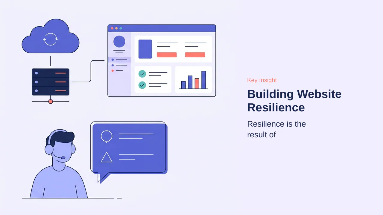 Editorial illustration for Building Website Resilience Against Outages